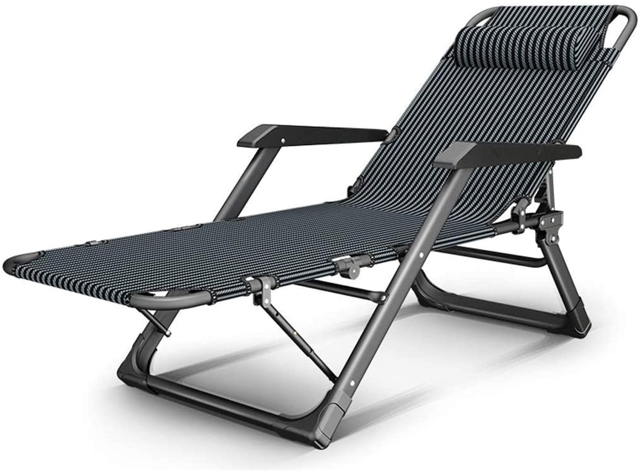Chaise longue pliante pour terrasse et piscine avec dossier inclinable confort Coloris A