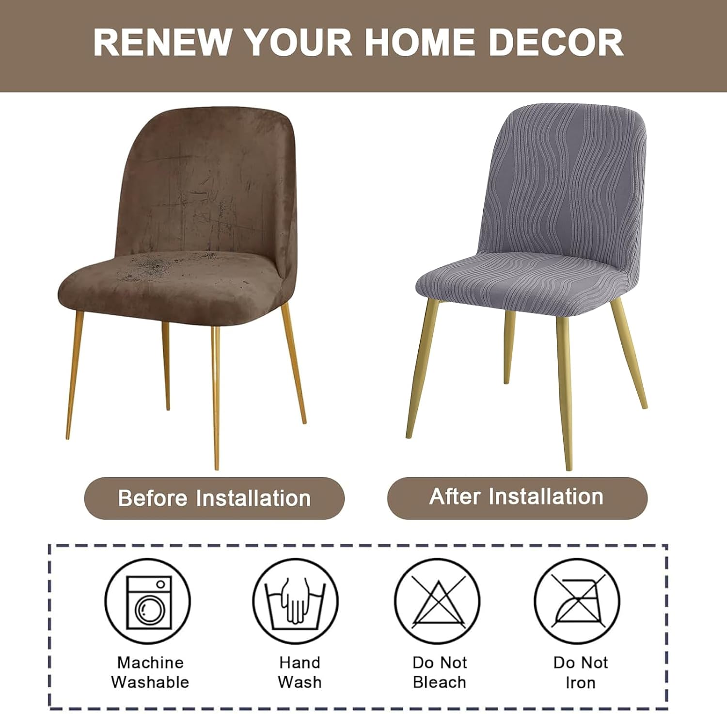 Dining Chair Cover Curved Back Dining Chair Covers Modern Chair Slipcover
