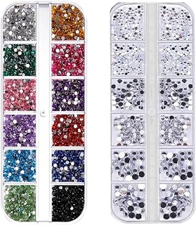 Rhinestones for Bedazzling,Bedazzling Kit with Rhinestones,2800pcs Silver Clear Multicolour Rhinestone for DIY,Clothing,Nail Art
