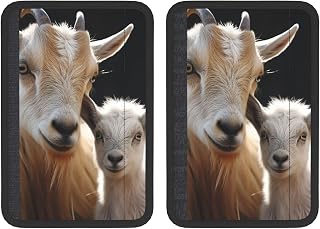 2PCS Car Seat Belt Pads Cute Goat Baby with Mother Seatbelt Protector Soft Seat Belt Shoulder Strap Cover Universal Backpack Shoulder Pad Comfort Harness Pad for Car Interior Accessories