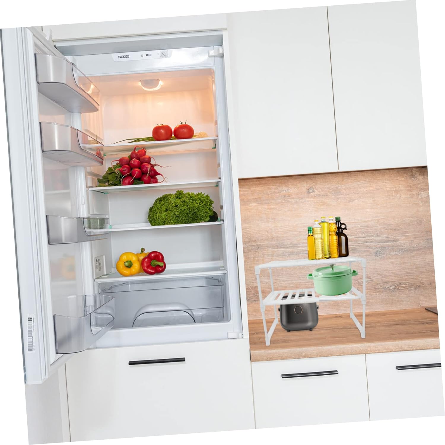 Under Sink Storage Rack Adjustable Kitchen Sink Shelf Organizer for Bathroom Kitchen Supplies Space Saver for Neat Orderly Home