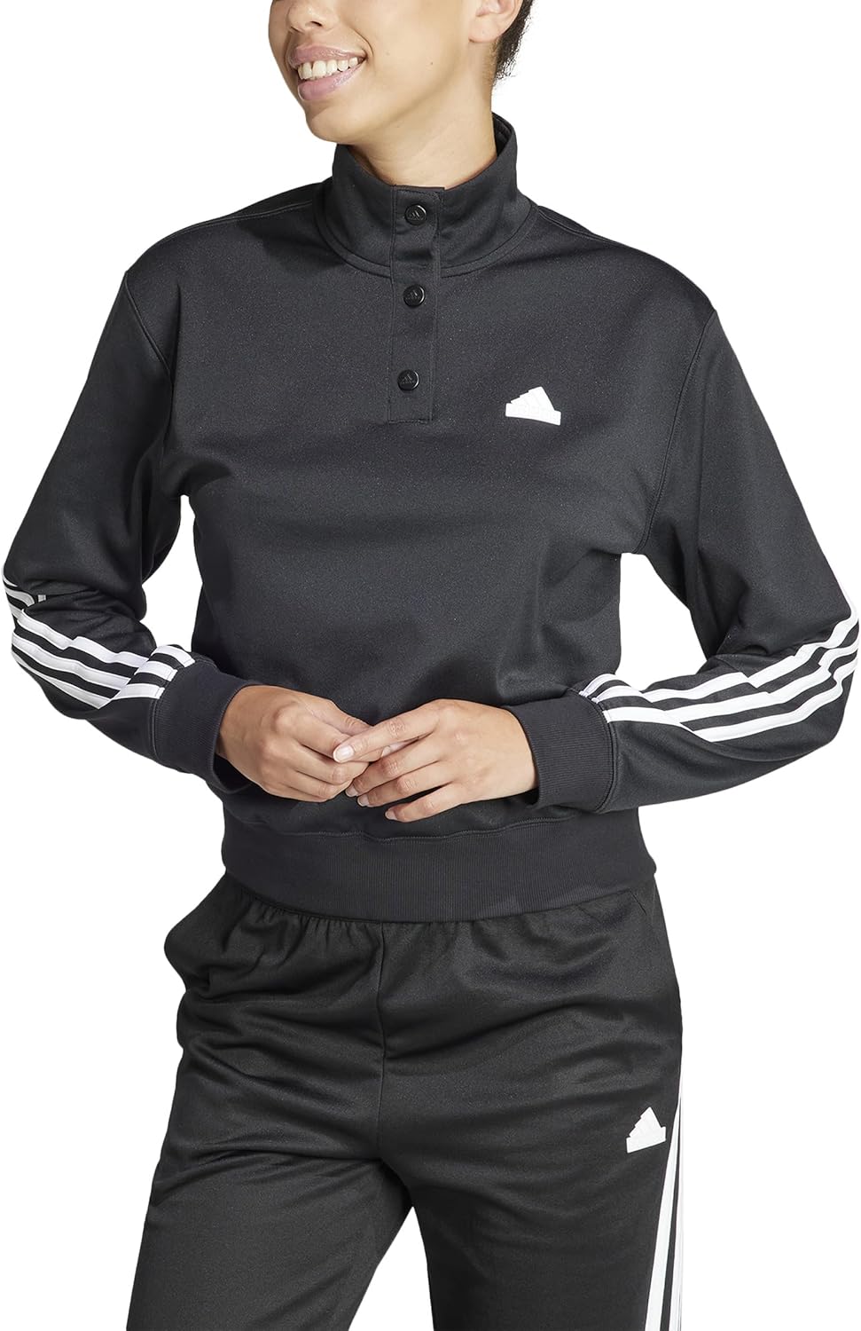 adidas womens Iconic Warpping 3-stripes Snap Tracktop - Image 3