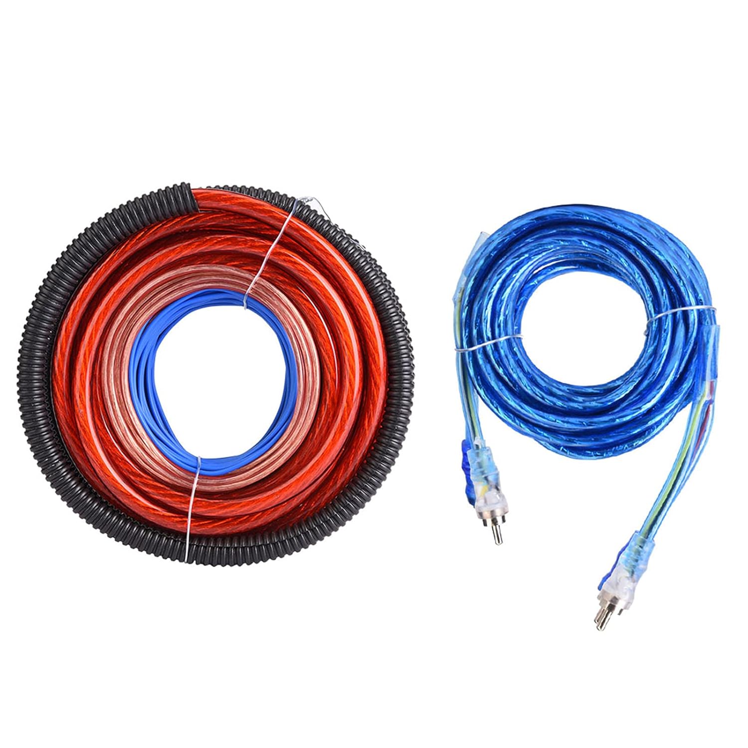 4 Gauge 2800W Amp Installation Wiring Kit, Car Audio Amplifier Kit with PVC Cable Jacket Fuse Suit, Universal for Most Vehicles