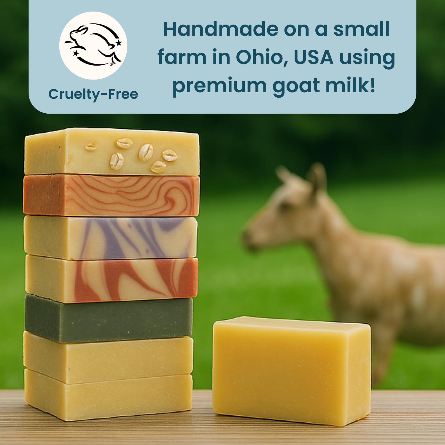 3 Goat Milk Soap Bars & 3 (2oz) Lotions (3 Bars, 3 Lotions)