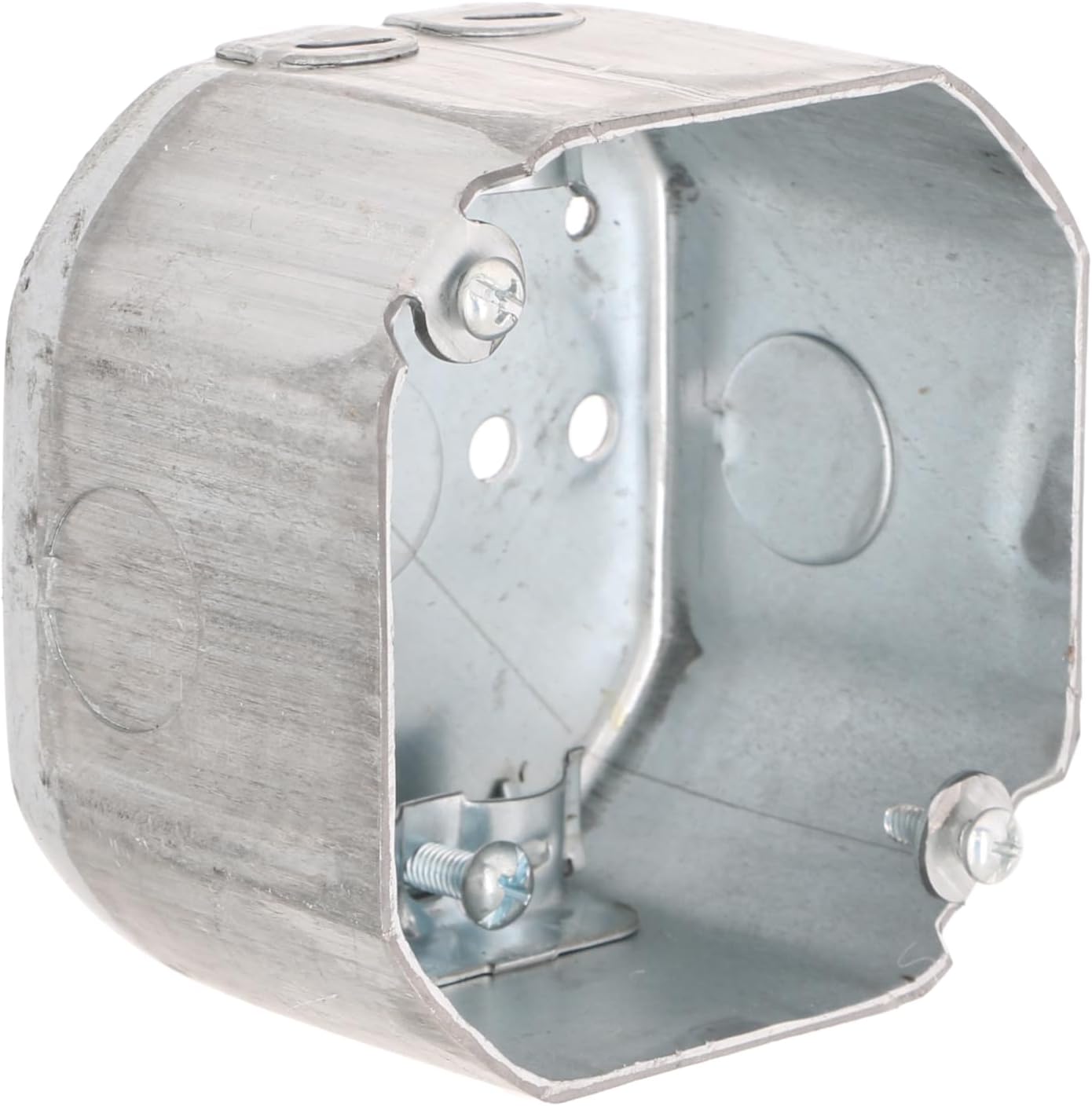 Hubbell-Raco 175 2-1/8-Inch Deep, 1/2-Inch Side Knockouts, NMSC Clamps 4-Inch Octagon Box
