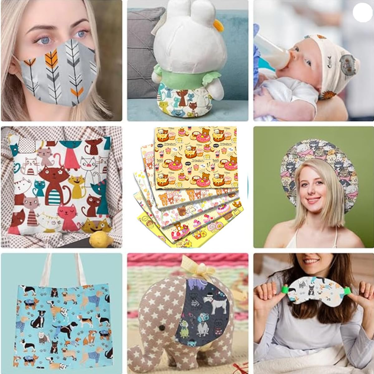 bawełniana tkanina bawełniana, 145 cm szerokości, kreskówki, nadruk, tkanina bawełniana, uroczy miś, patchwork, zestaw tkanin, 100% bawełna, materiał do szycia, towar sprzedawany na metry,
