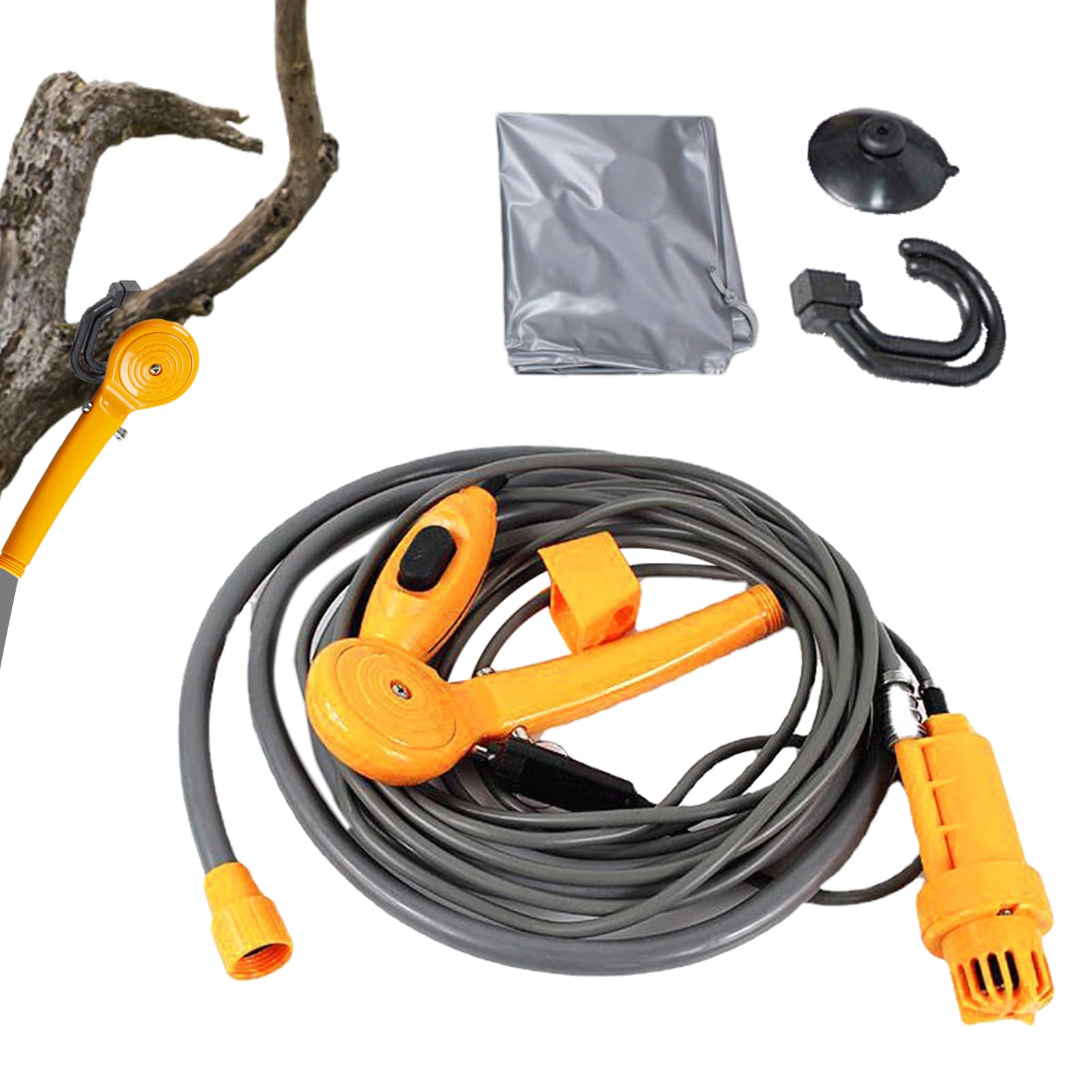 Pompe de douche de voyage pour laver vos animaux et nettoyer votre auto