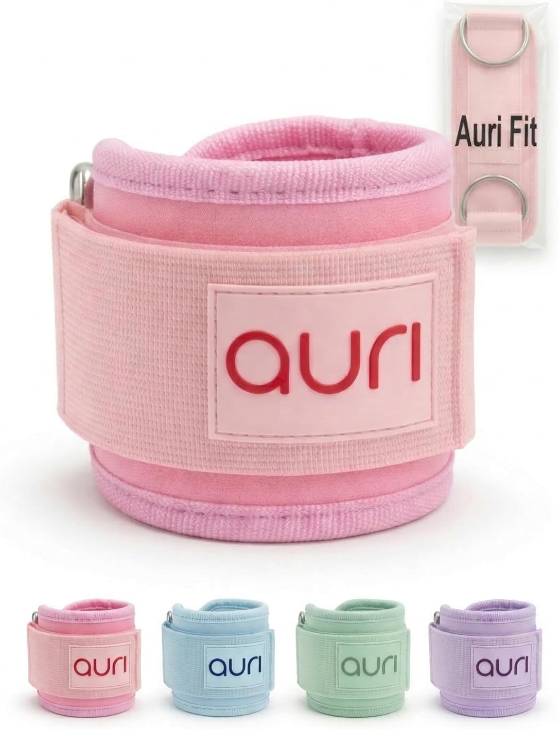Ankle Strap for Cable Machine - Padded Neoprene Cuff with Stainless Steel D-Ring for Comfort & Support During Glute Kickbacks, Leg Extensions, Hip Abductors & Lower Body Workouts