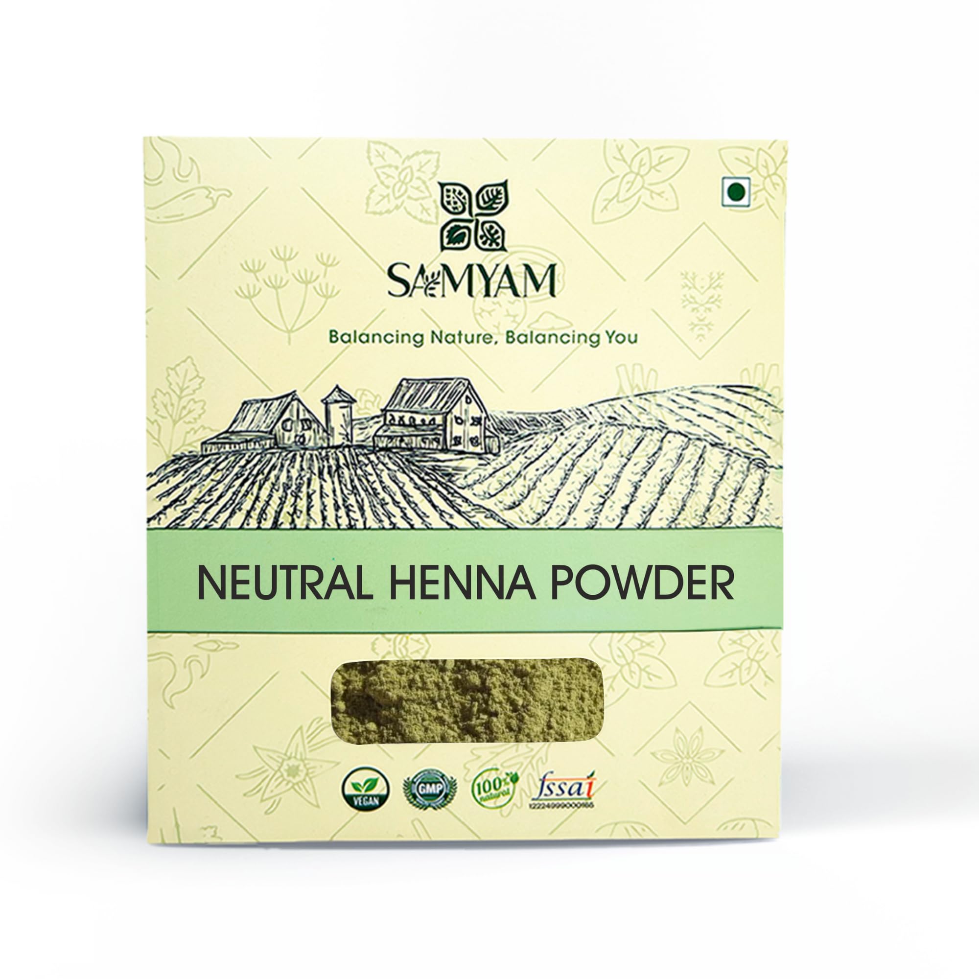SAMYAM COLORLESS/Neutral Henna (Cassia obovata) Powder - 200g Pack, 200 g (Pack of 1)