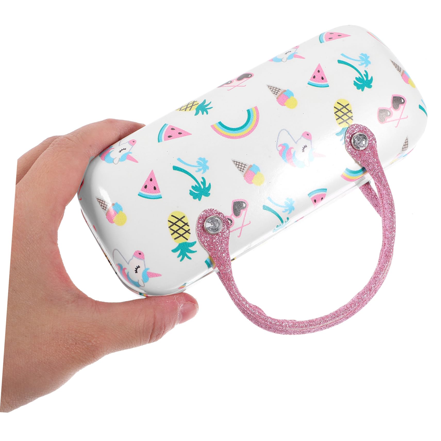 CALLARON Custodia Per Occhiali In Metallo Rosa In Pelle Pu Porta Occhiali Da Viaggio Impilabile Vassoio Espositivo Per Occhiali Cinturino Per Occhiali