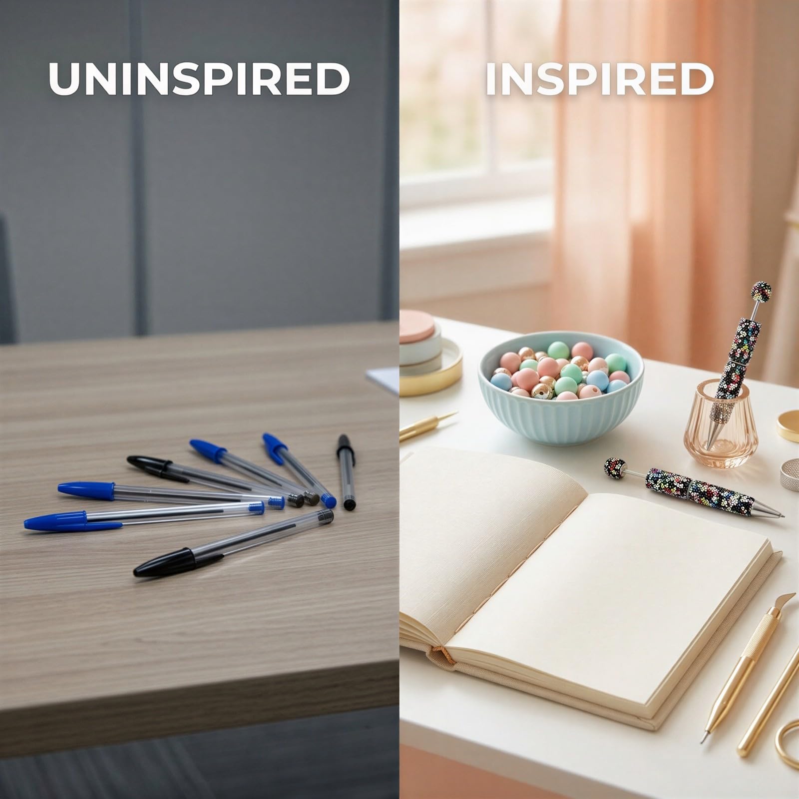 30 penne glitterate con perline, strumenti di scrittura con strass, penne creative fai da te per personalizzazione, penne scintillanti per progetti artistici e regali