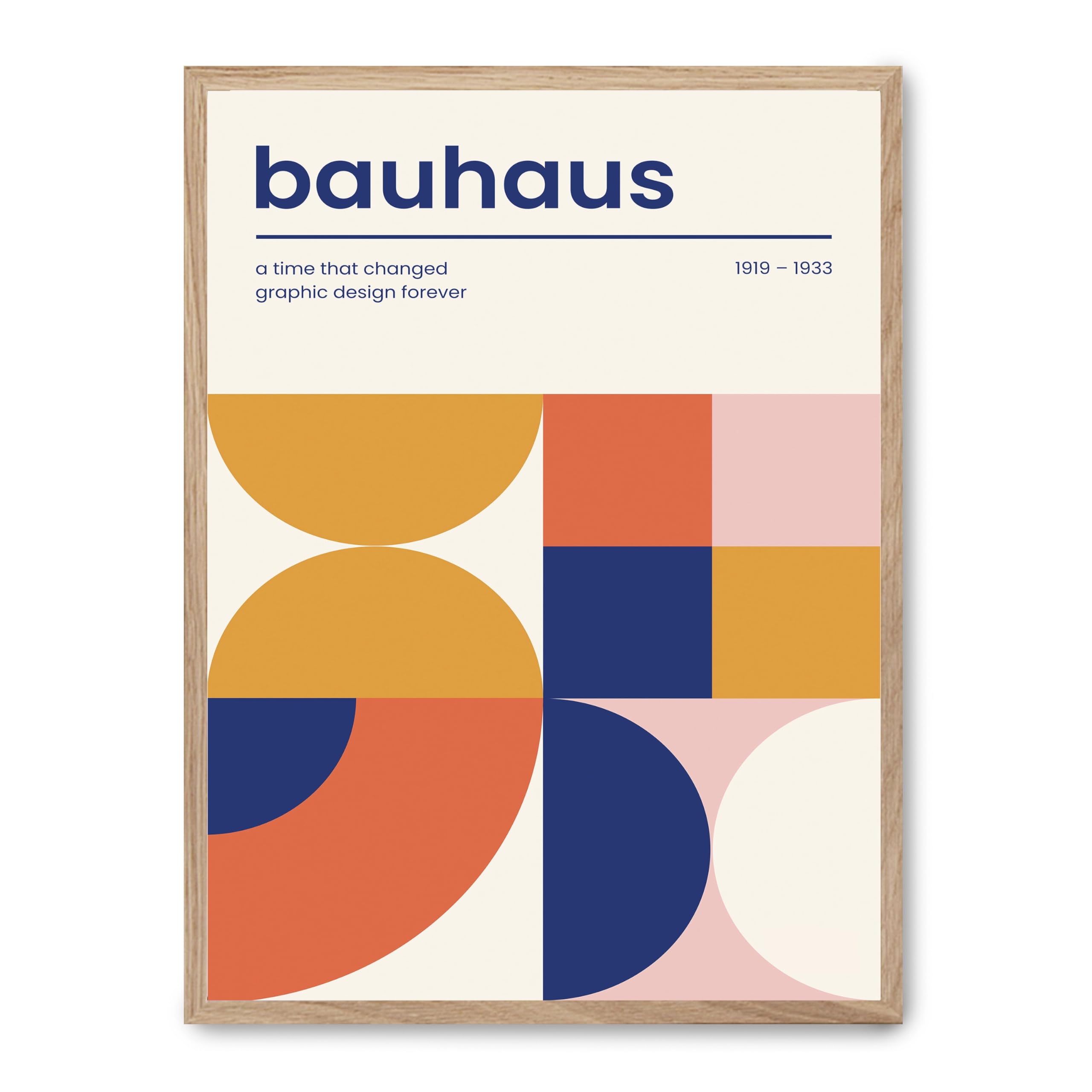Cuadro Bauhaus Forms FASE5 : affiche dart abstrait geometrique pour salon