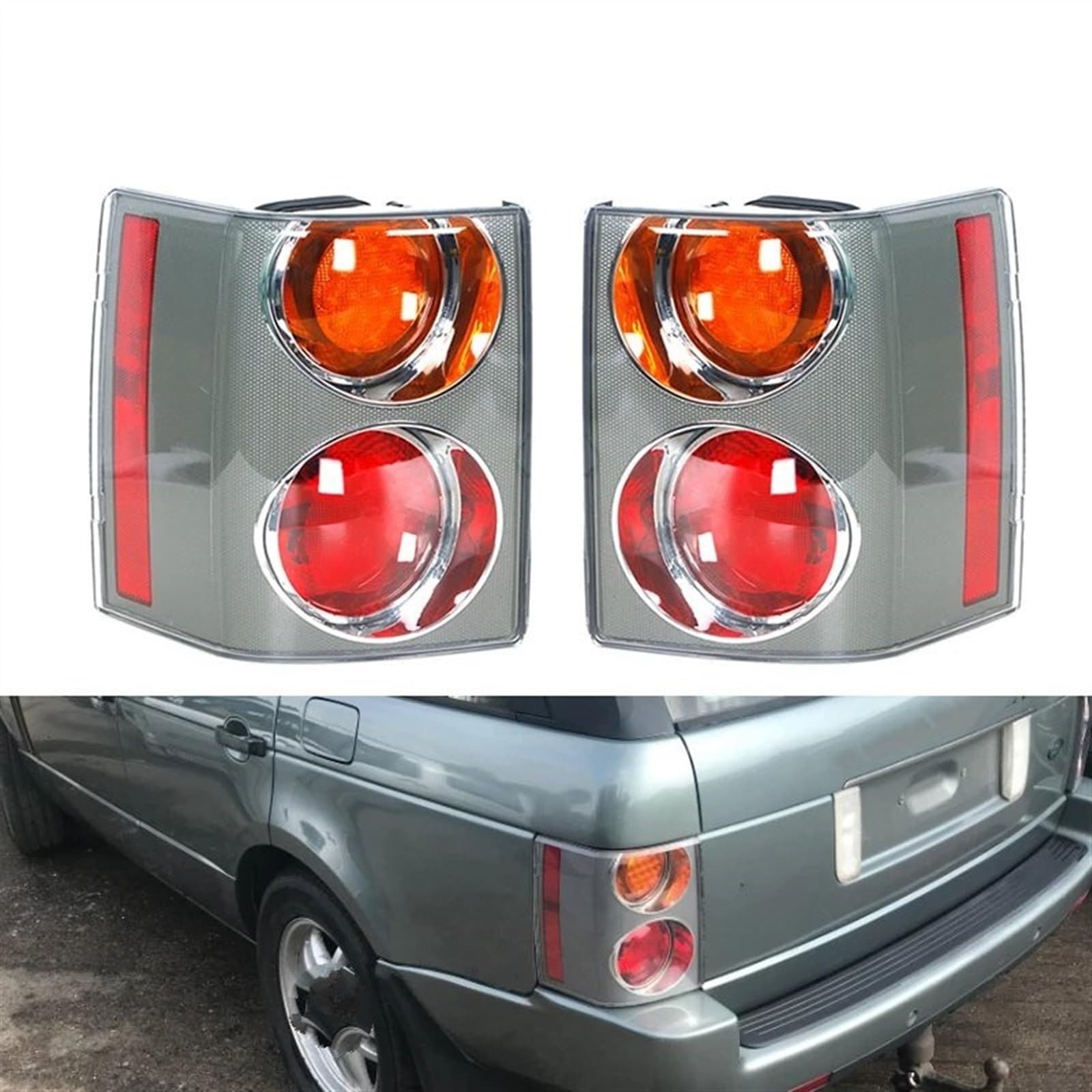 Left Rear Tail Light Assembly For Land Rover Range Rover Vogue 2002–2009 – Red/Black Halogen
