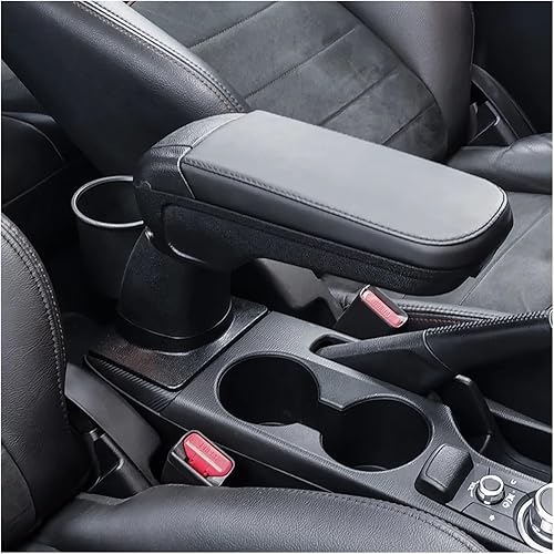 Miniatura 5 de Caja de reposabrazos central para automóvil, sin perforaciones, caja de almacenamiento compatible con Mazda CX-3 2015-2018 Mazda 2 2020-2021