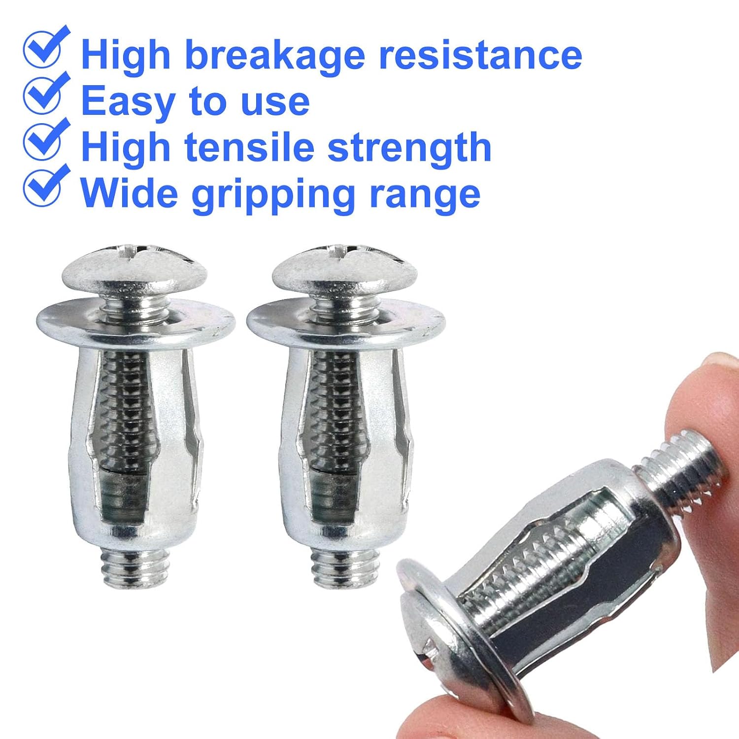 20pcs Hollow Wall Anchors for Thin Walls Heavy Duty, M6 x 1"