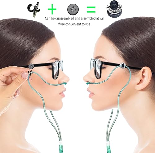 Miniatura 3 de Clips de tubo de oxígeno para gafas con diseño antideslizante  Protector de oreja de cánula nasal  Soporte de manguera de cánula nasal  Soporte de