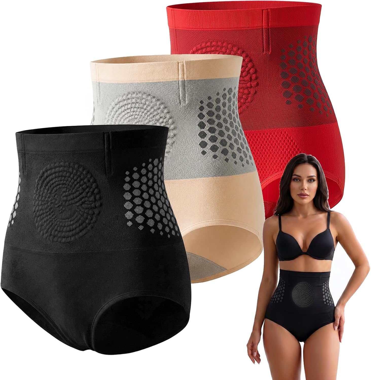 Moringa and Berberine Shorts, 4-in-1 Micro-Particle Sculpting Shorts, High Waist Thermogenic Panties for Women