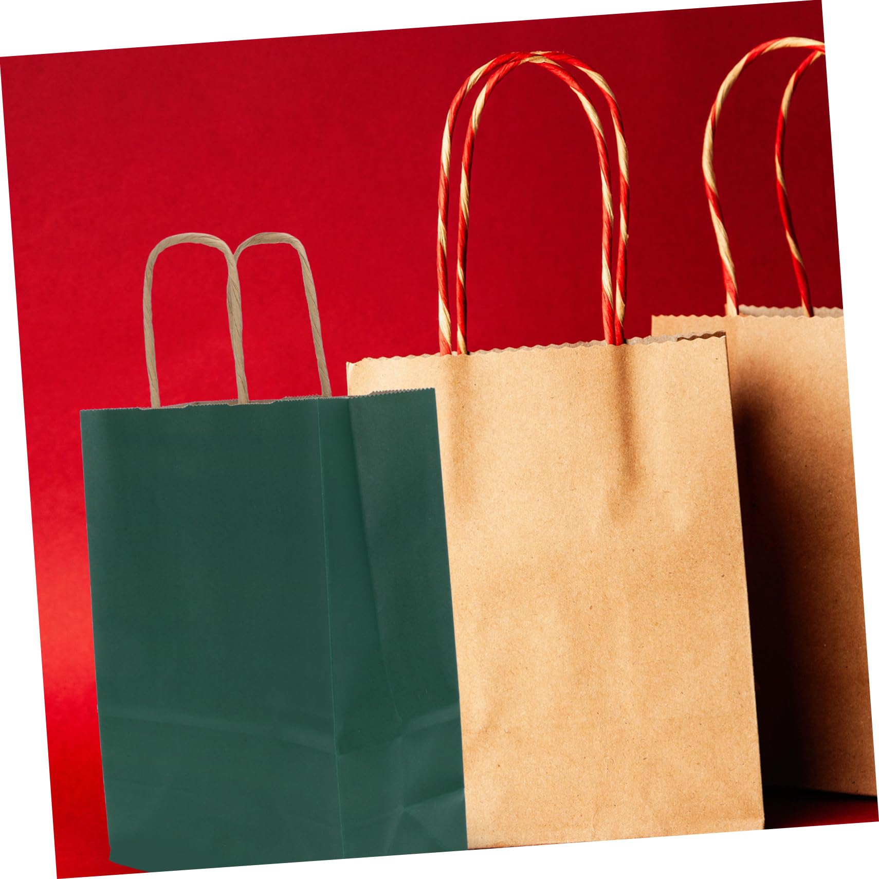 FRCOLOR 48 Piezas bolsa de papel kraft christmas bag bolsas navideñas bolsas de papek de cumpleaños para de embalaje sacos papel de paquete de navidad