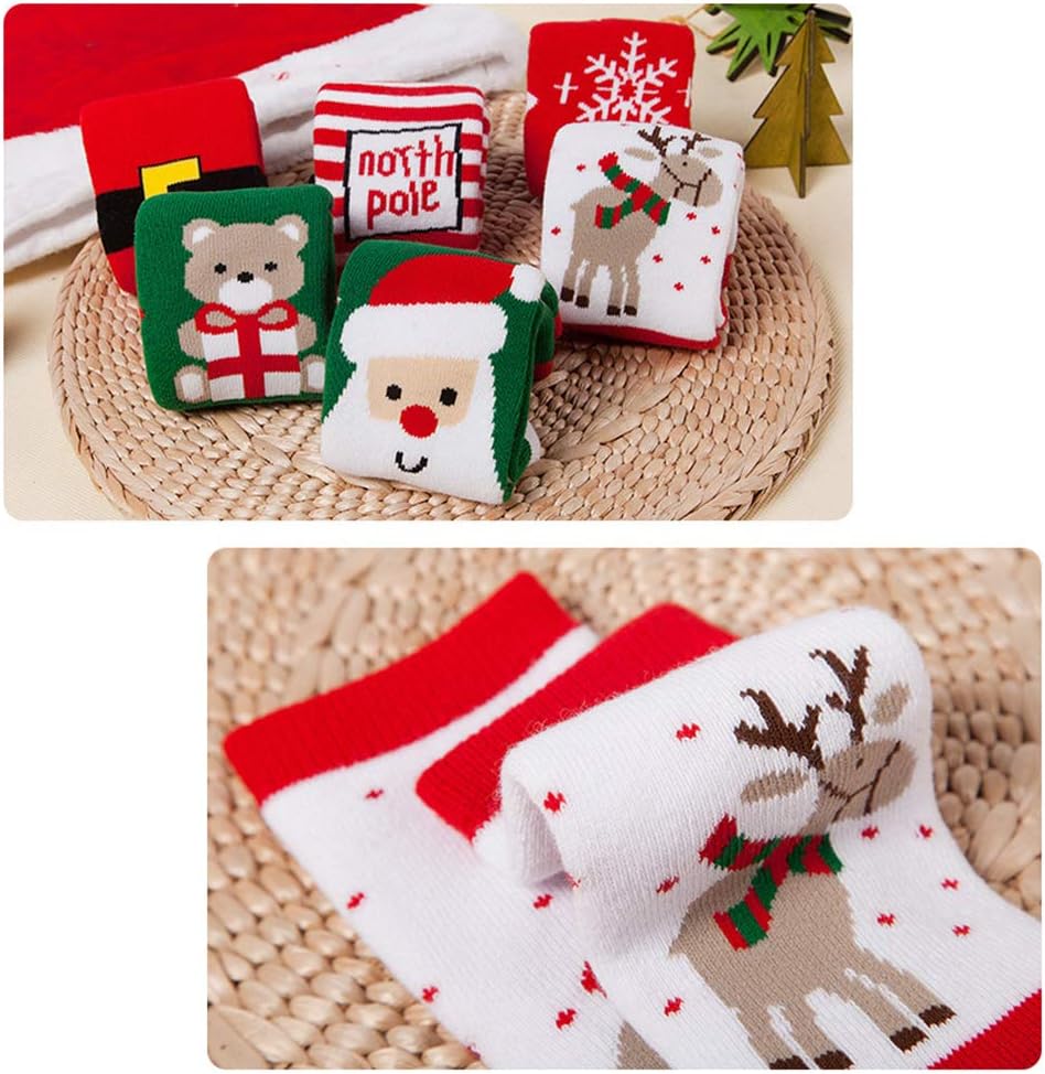 HowJoJo Boys Girls Christmas Socks Kids Warm Socks Winter Thermal Cotton Crew Socks - Image 5