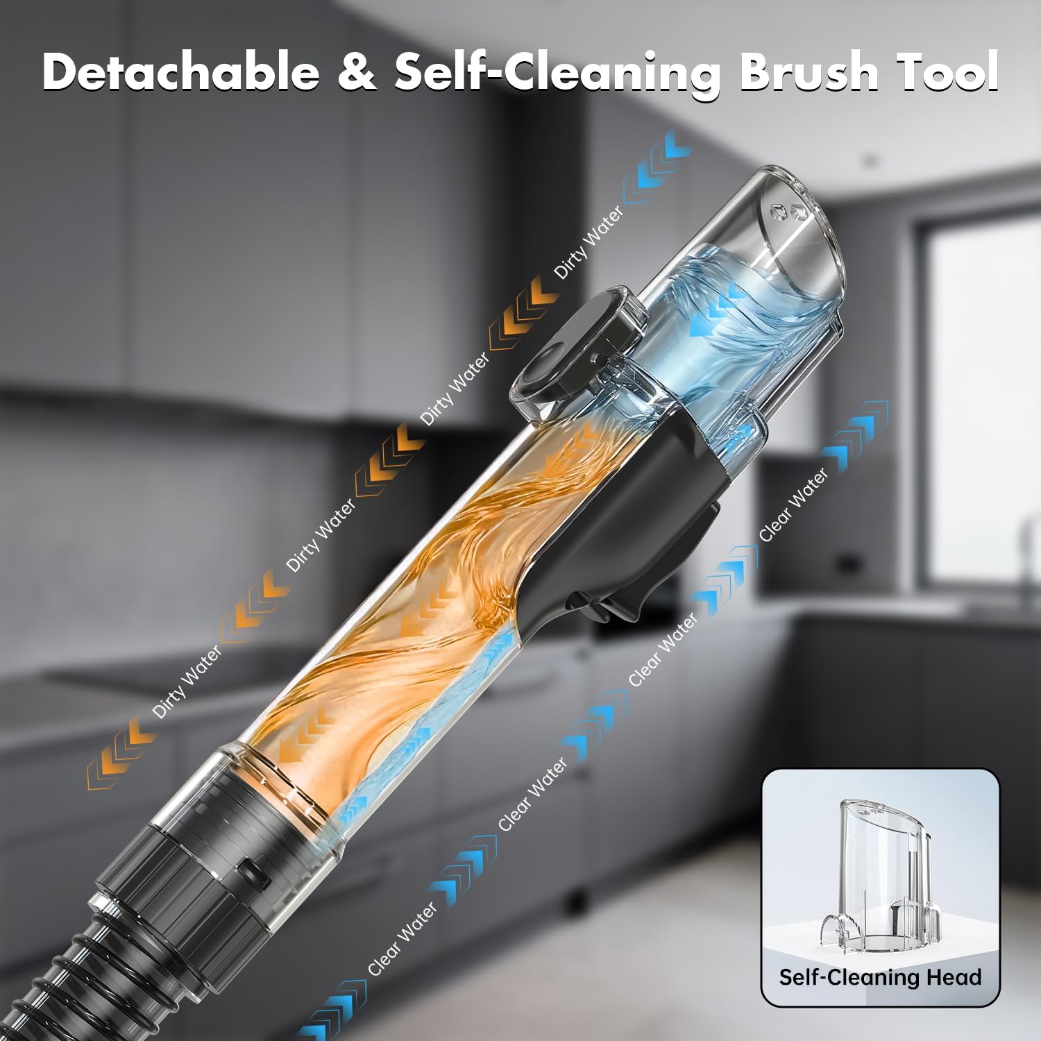 Portable Carpet & Upholstery Spot Cleaner Machine 20Kpa Power Suction Carpet Shampooer Deep Cleaning for Pet Stains,Couch,Stair,Car,Furniture with Dual Brush Heads & Cleaning Solution & Self-Cleaning