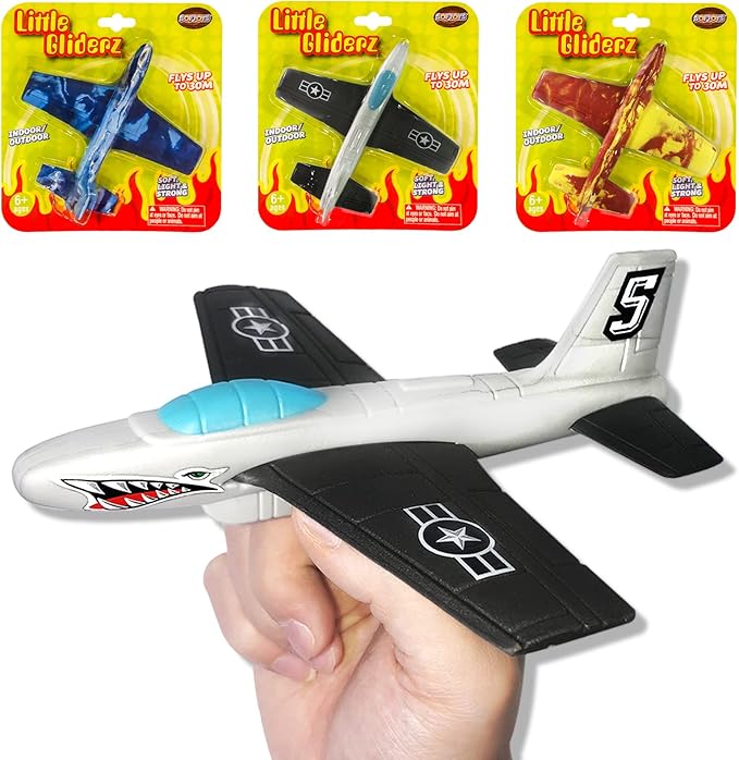 Foam Airplane Toy for Kids, 3 Pack Styrofoam Plane Glider
