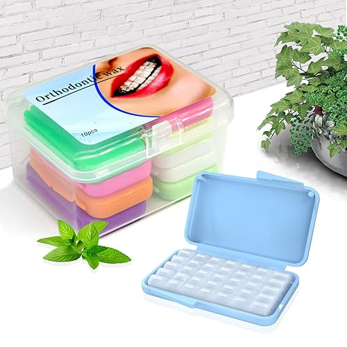 Miniatura 5 de Paquete de 10 llaves de cera dental para aparatos ortopédicos y alineadores, 50 tiras de cera de ortodoncia de alta calidad, color blanco