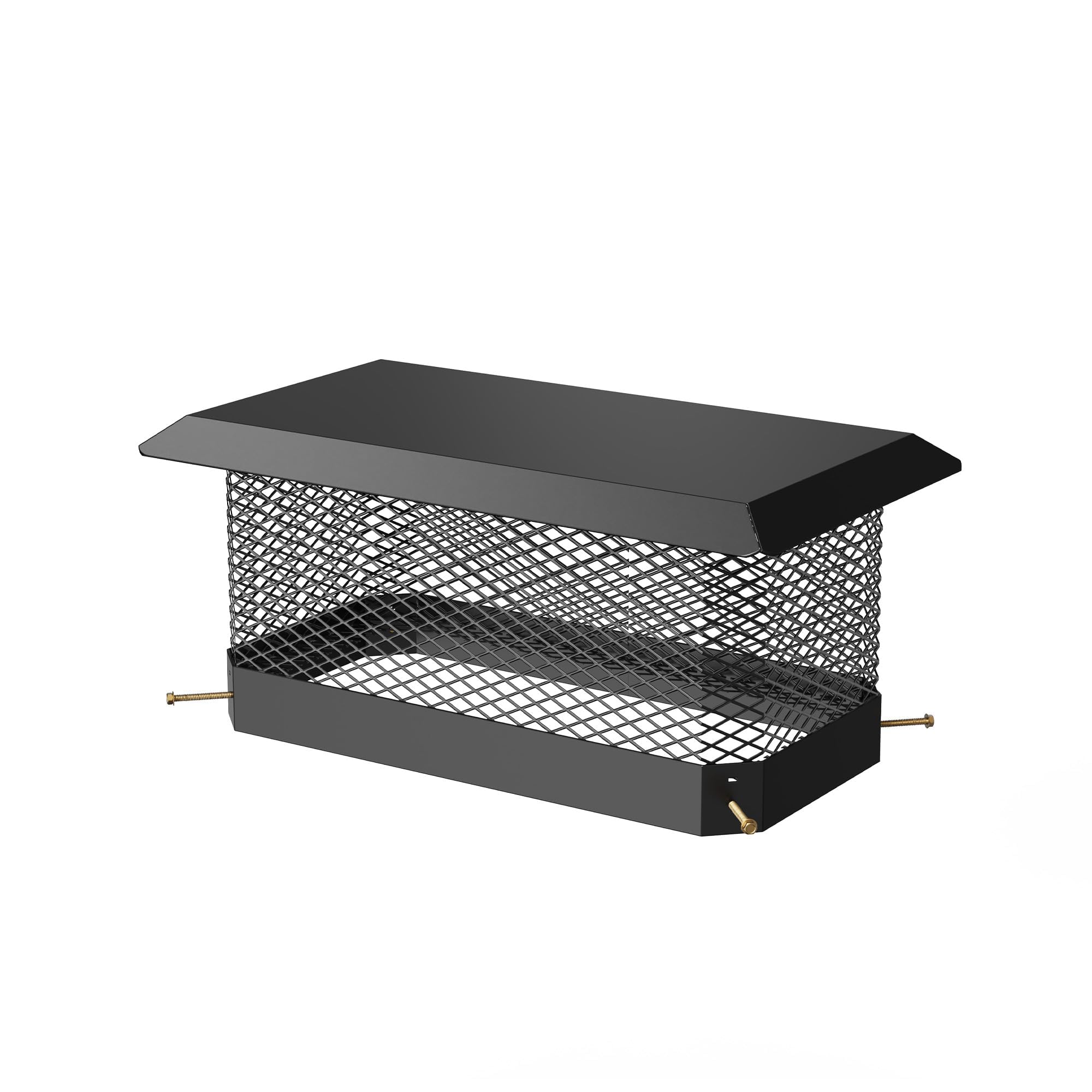 YFBCMXSKG 9" x 18" Galvanized Steel Chimney Cover,Silver Chimney Cap, Single Bolt-On Chimney Fireplace Cover, Chimney Flue Cover to Fit On Existing Flue Tiles, Chimney Vent Cap with Hood Plate