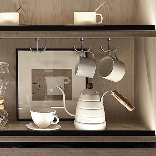 Miniatura 4 de 6 piezas de aleación de zinc doble gancho gancho gancho techo gancho taza gancho