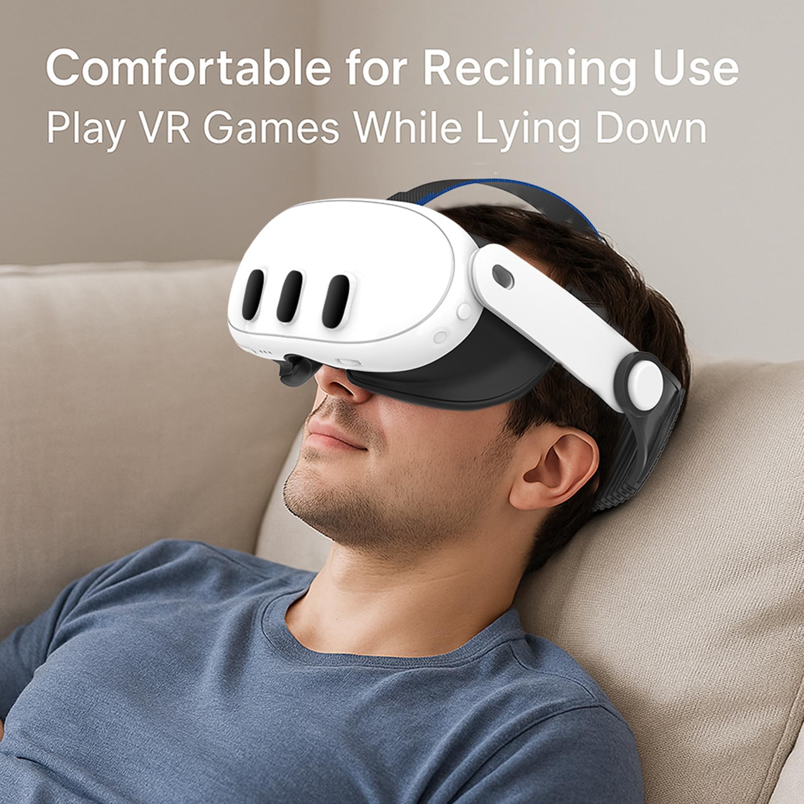 Generisch Cinghia sicura per occhiali di realtà virtuale, struttura leggera con regolazione multipla e imbottitura traspirante, fascia traspirante per occhiali