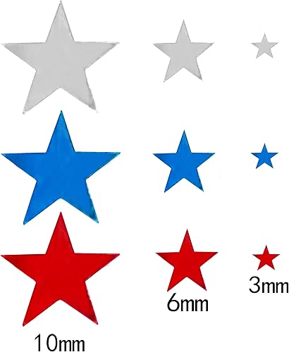 Miniatura 2 de Confeti de mesa con estrellas centelleantes para el 4 de julio, Día Nacional de la Independencia, Día Nacional, Presidentes, Cumpleaños, Fiesta