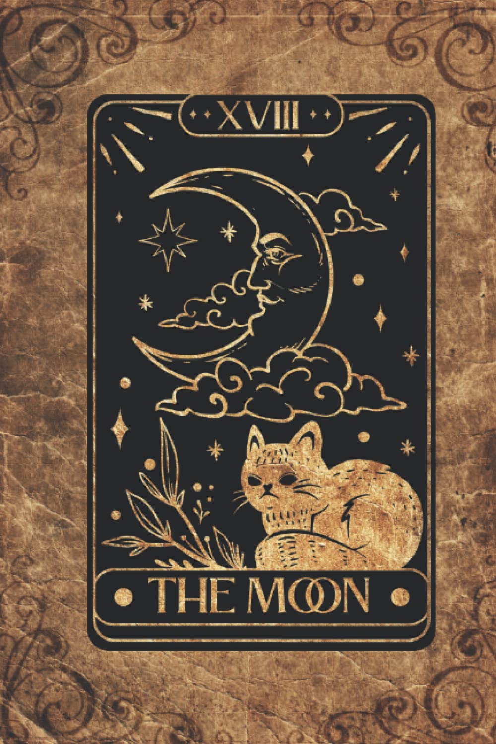The Moon Cat Tarot Card Notebook - 6x9 120 Pages