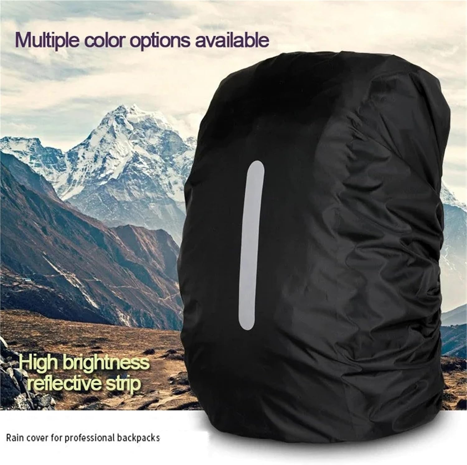 Waterproof Backpack Cover Rain Night Safety Light Raincover for Hiking Camping for Backpack