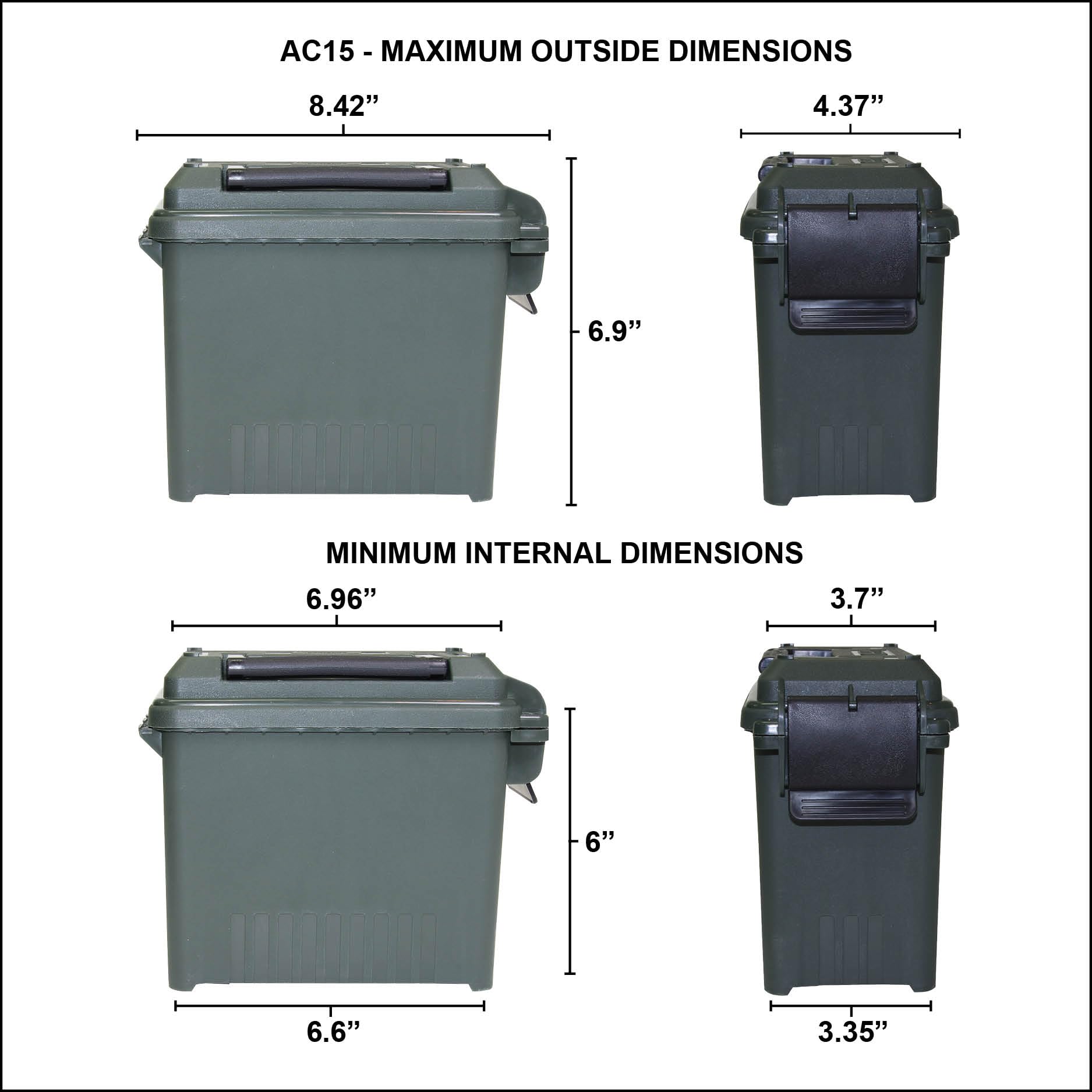 MTM Munitionsdose Mini Waldgrün, Ansicht 6