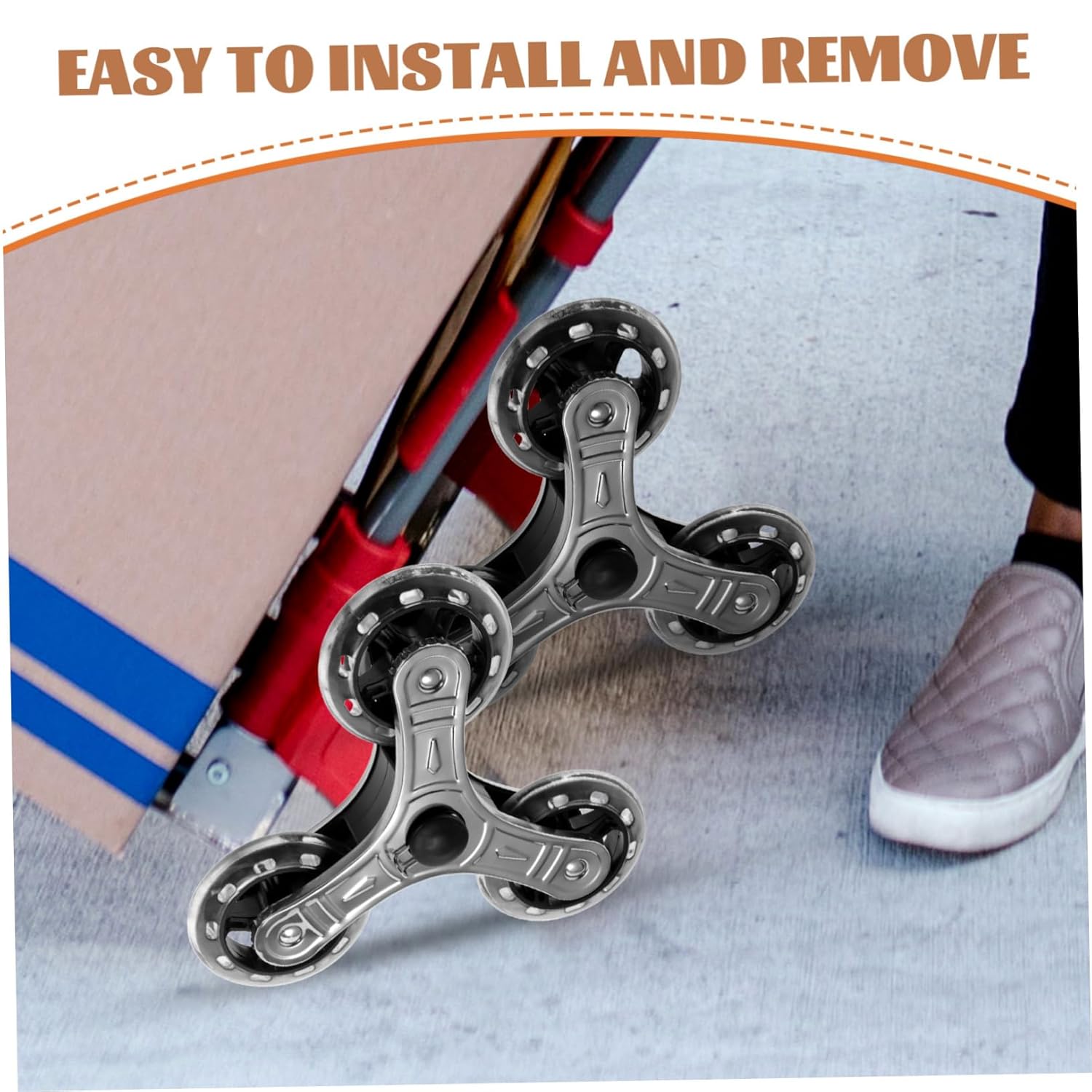 Stainless Steel Triangle Casters for Trolley Wheels Heavy Duty Hand Truck Replacement Wheels Stable Design for Smooth Transport for Shopping Carts and Luggage Carts