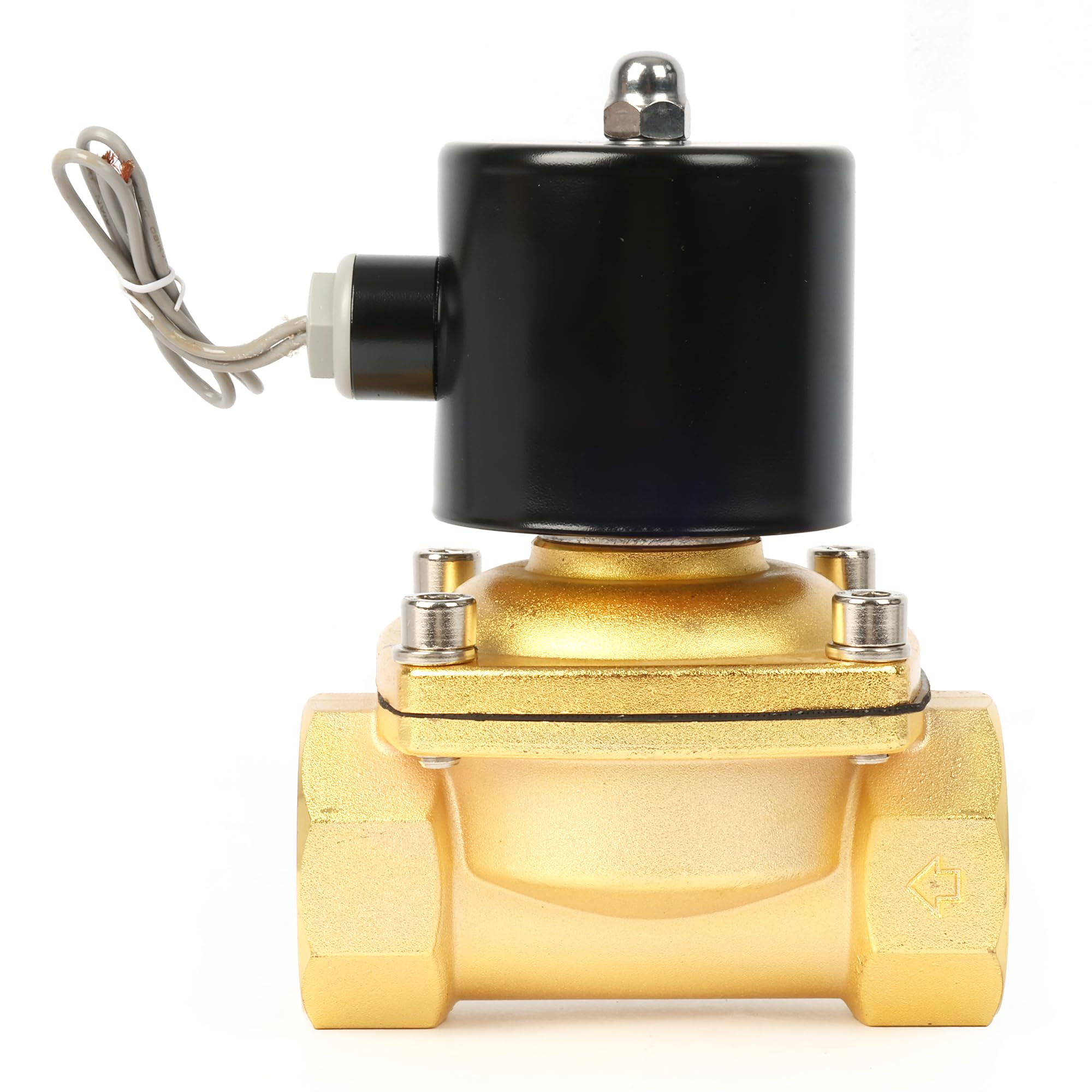 U.S. Solid Válvula solenoide – Válvula de agua eléctrica de aleación de zinc de 1 1/2 pulgadas, 24 V CA, sello NBR