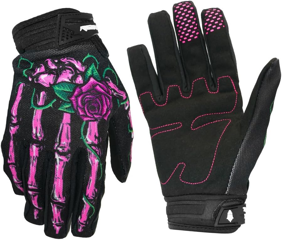 OutMall Cycling Gloves, Skeleton Full-Finger Touchscreen Bike Gloves for Men/Women Bicycle Riding, Motorcycle Racing, Airsoft Paintball, Lifting Fitness, Hunting, Climbing Outdoor Sports