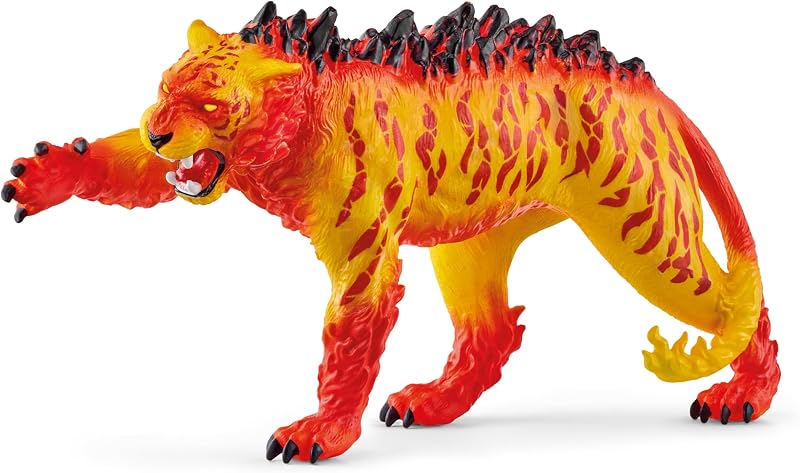 Schleich Eldrador - Lava Tiger Toy Figurine - Kids Ages 7+ | 70148 | Monster Figurine, Battle Creature Toy for Boys 7+, Fantasy Beast, Action Figure Gifts, Screen-Free Imaginative Pretend Play