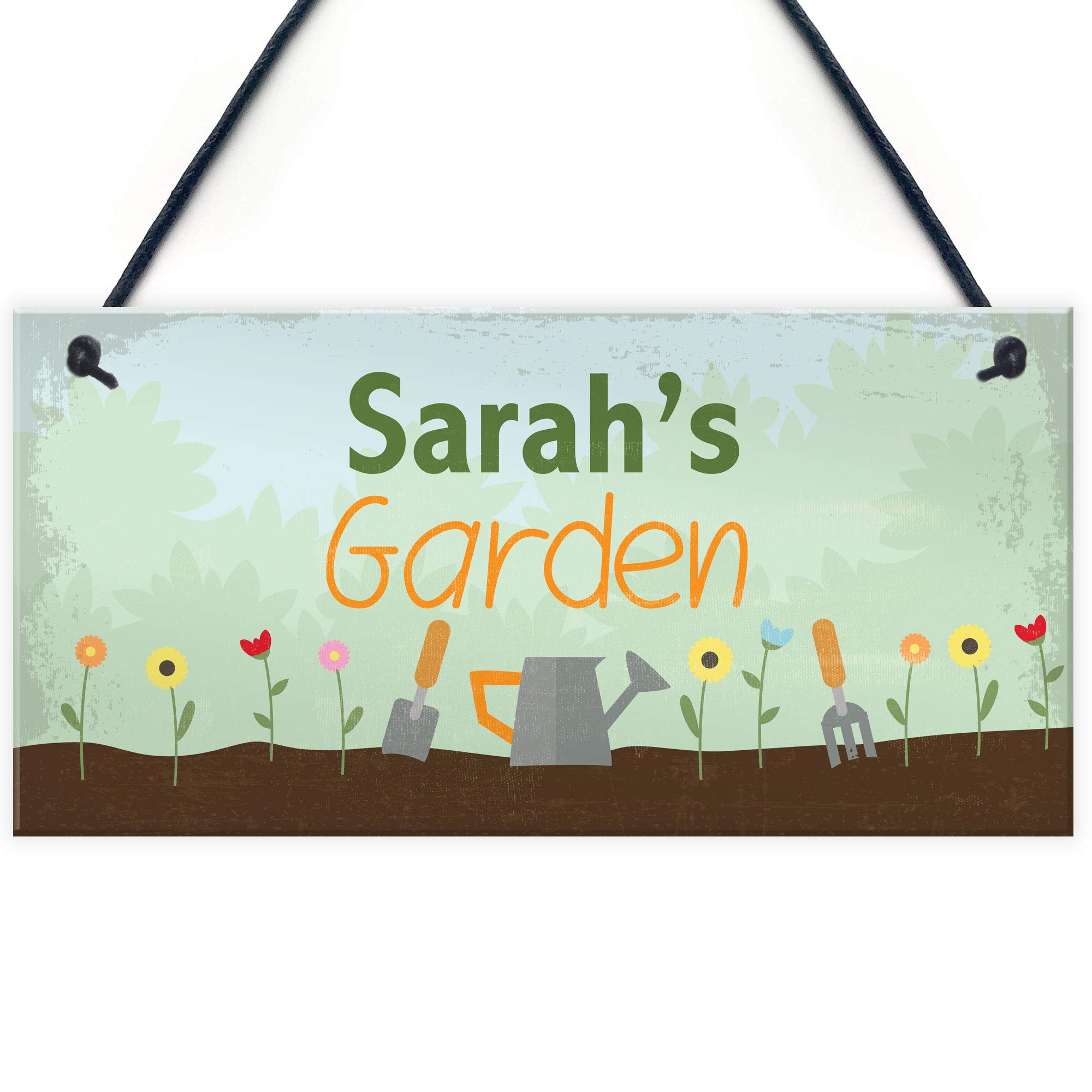 Red Ocean Garden Sign For Gardening Lovers Hanging Plaque Garden Summer House Allotment Sign