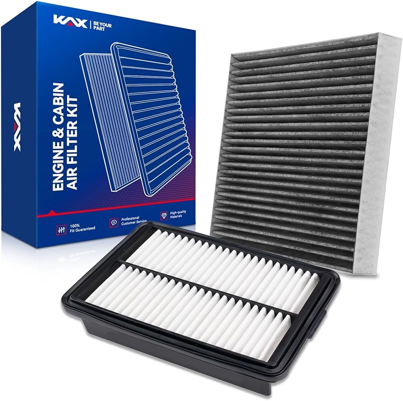 Kit Filtro de Ar do Motor e Filtro de Cabine KAX CA12057 + CF12160 para Hyundai Kona, Veloster e Kia Soul – 2 unidades