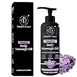 Organic - Lavender Floral Edible Full Body Massage Oil - Relaxing, Calming | No Stain & Non-Sticky |with Fractionated Coconut Oil, Orange Blossom & Lavender Oil - 8.45 Fl Oz