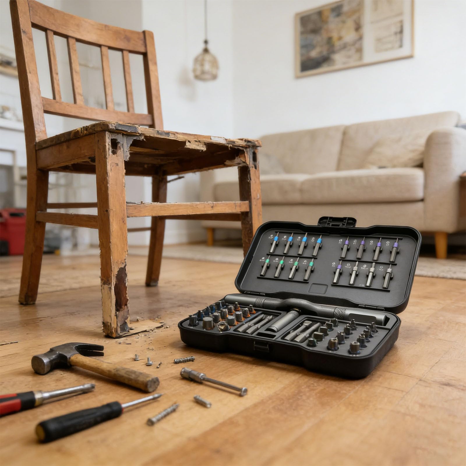ordinarYone Juego de destornilladores magnéticos 50 en 1 con mango ergonómico y funda portátil para proyectos y reparaciones profesionales
