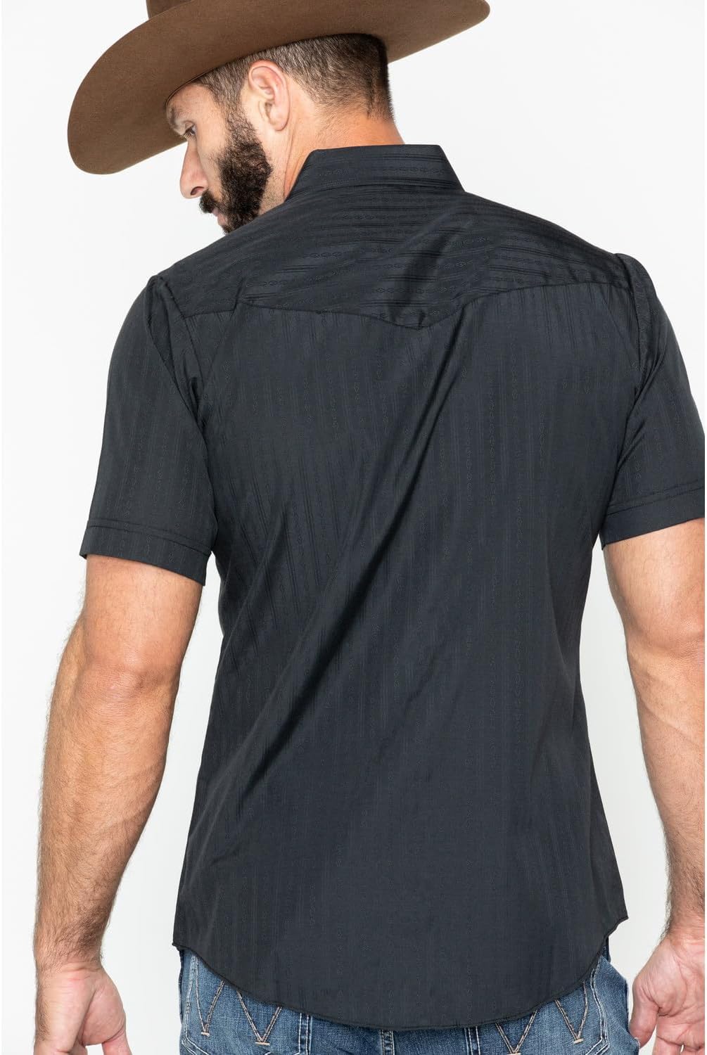 Ely & Walker Men's Short Sleeve Solid Western Shirt - Image 2