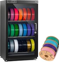 3D Printer Filament Dryer Box,Large 70l Anti-Moisture Dry Cabinet,10-12 Rolls Spool Storage,Adjustable Rh15%-Rh60% Humidity Control,for Home Studio & 3D Printing Business ThreeTier