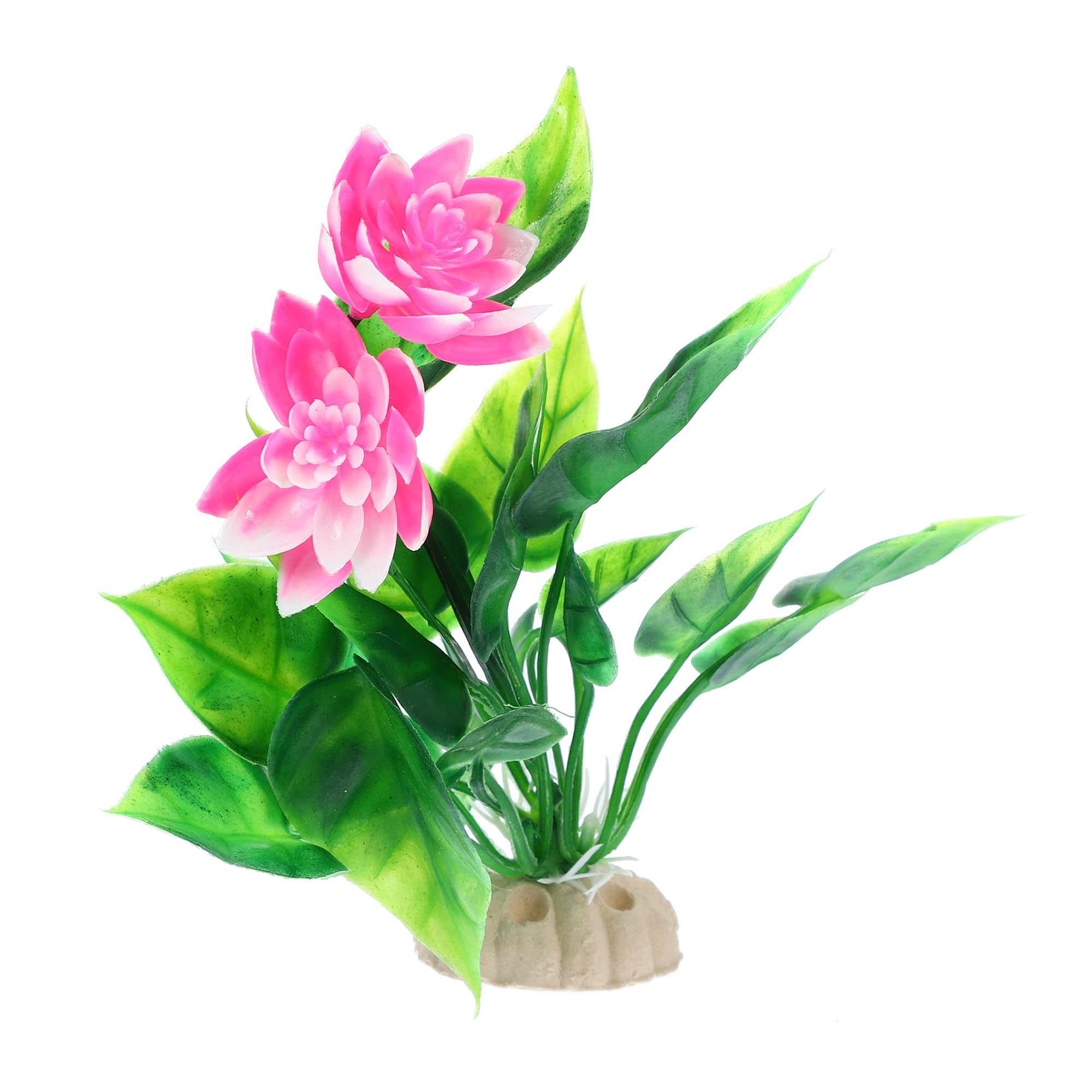 CAPASTEC Fish Tank Aquarium Decorations Artificial Plants, Plastic Artificial Water Plants for Aquarium 5.91Inch (Pink)