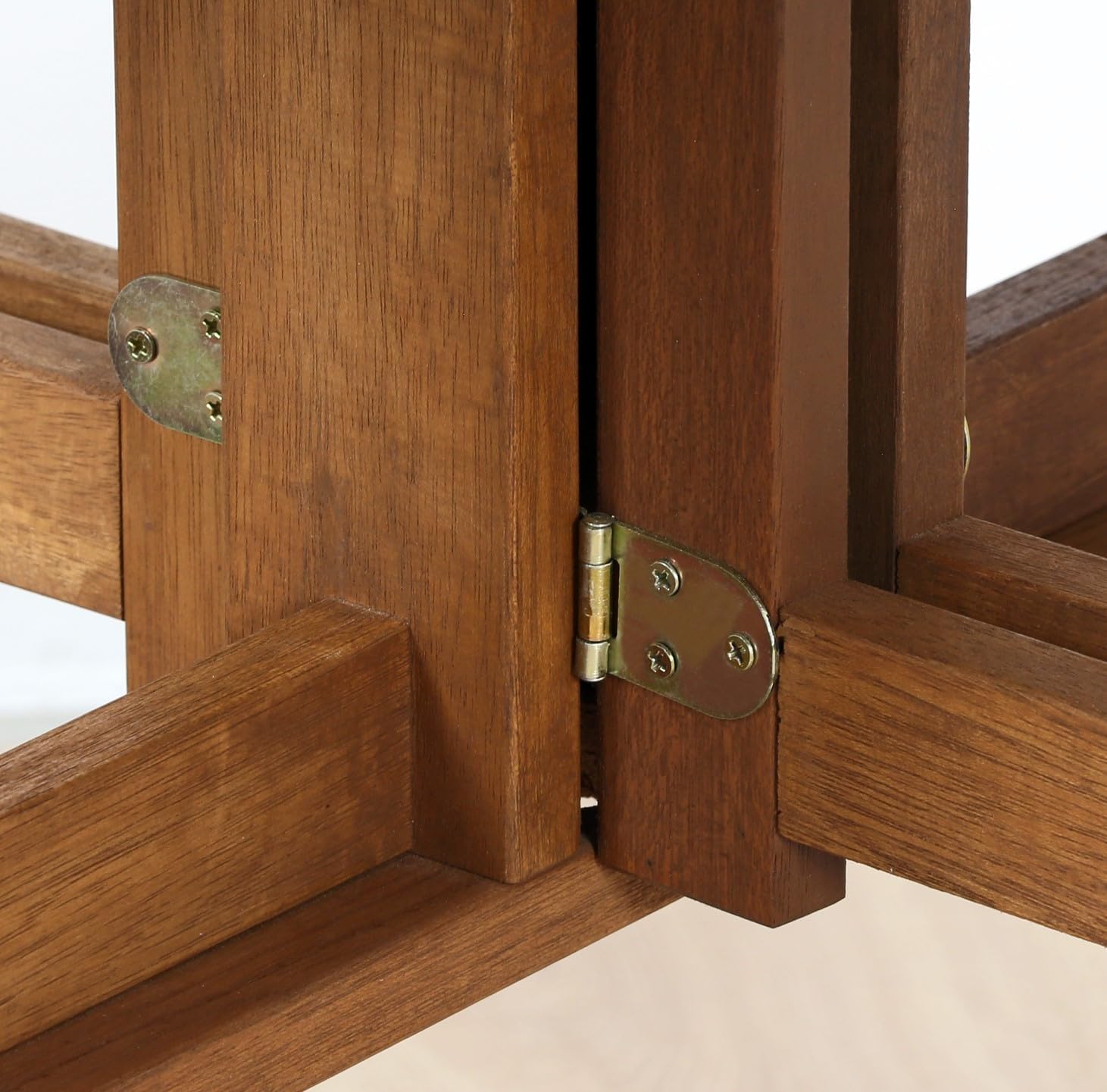 Furinno FG17035 Tioman Hardwood Patio Furniture Gateleg Round Table in Teak Oil, Natural