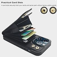 Vista 4 de Folosu Funda compatible con iPhone 13 Pro con soporte para tarjetas, rotación de 360°, soporte de anillo de dedo con función atril, protección RFID