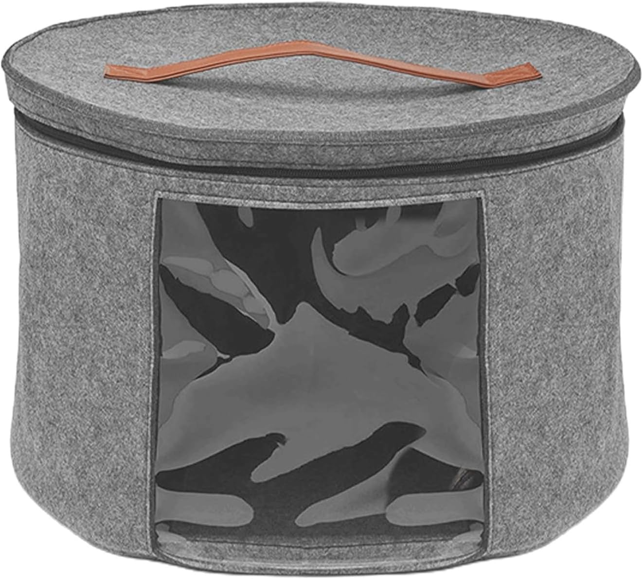 GeRRiT Hat Storage Box, Stuffed Animal Toy Storage Box, Portable Foldable Hat Box, Men's And Women's Travel Hat Box With Lid, Wardrobe Storage Box (Color : Gray, Size : 50x43cm)