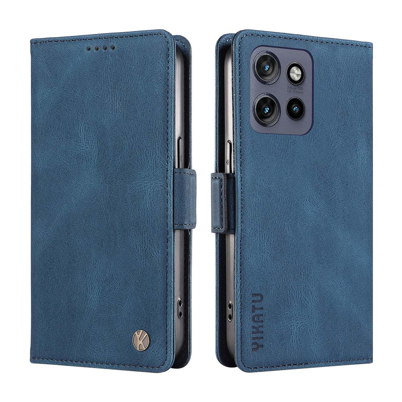 YUECXIN Etui do Motorola Edge 50 Neo/Edge 60 Neo/ThinkPhone 25, skórzane etui z klapką PU w stylu portfela, ze stojakiem/gniazdem na karty/magnetycznym zapięciem/blokadą RFID/ochroną przed wstrząsami