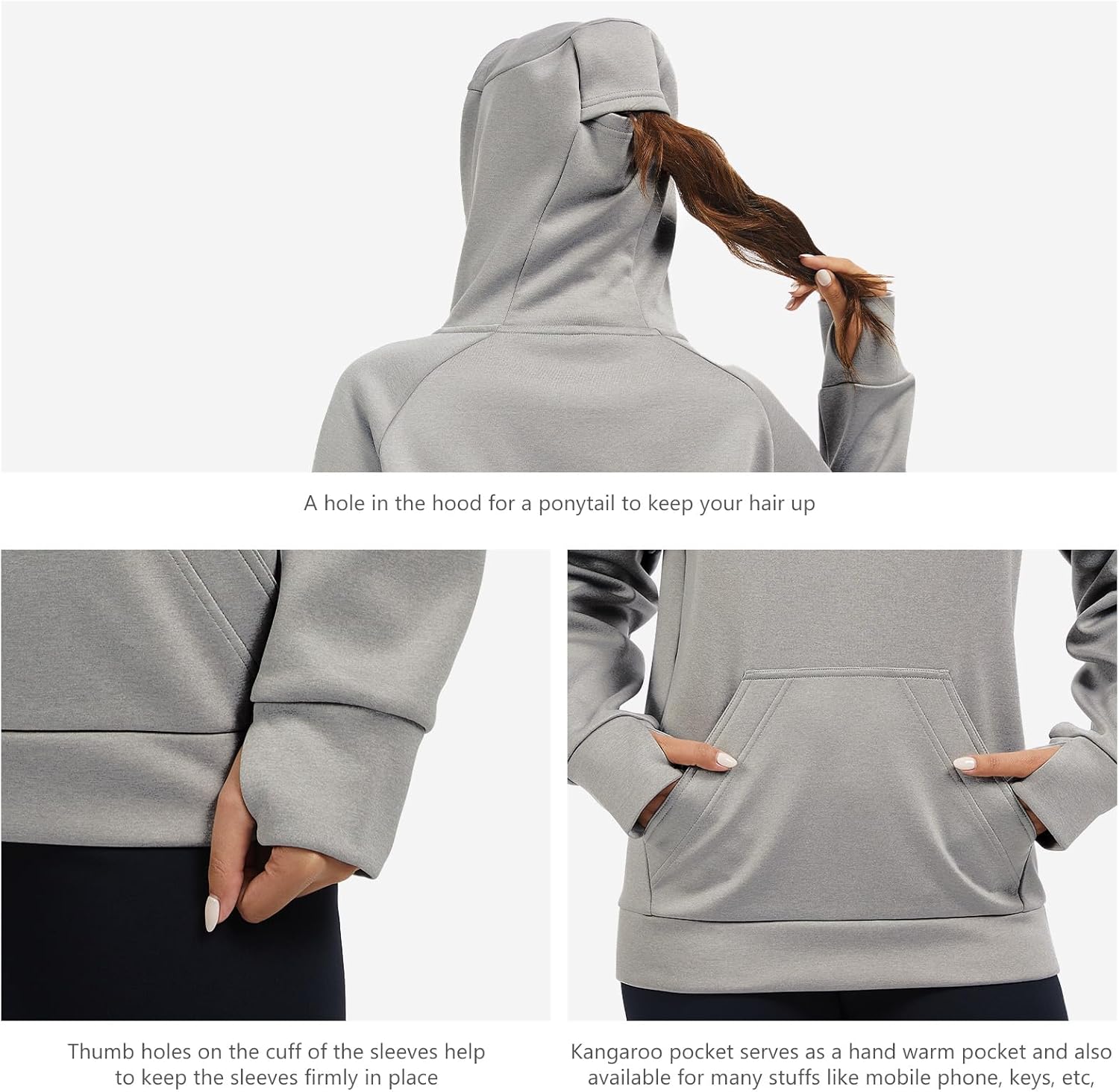 BASSDASH Women’s Fleece Fishing Hoodie with Neck Gaiter Water Resistant Performance Hiking Sweatshirt Pullover - Image 5