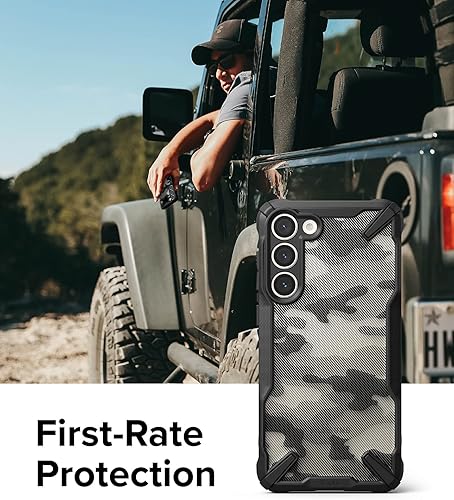 Miniatura 3 de Ringke Fusion-X Diseño militar Compatible con Samsung Galaxy S23 Plus 5G funda protectora de camuflaje con parte trasera dura resistente a prueba de